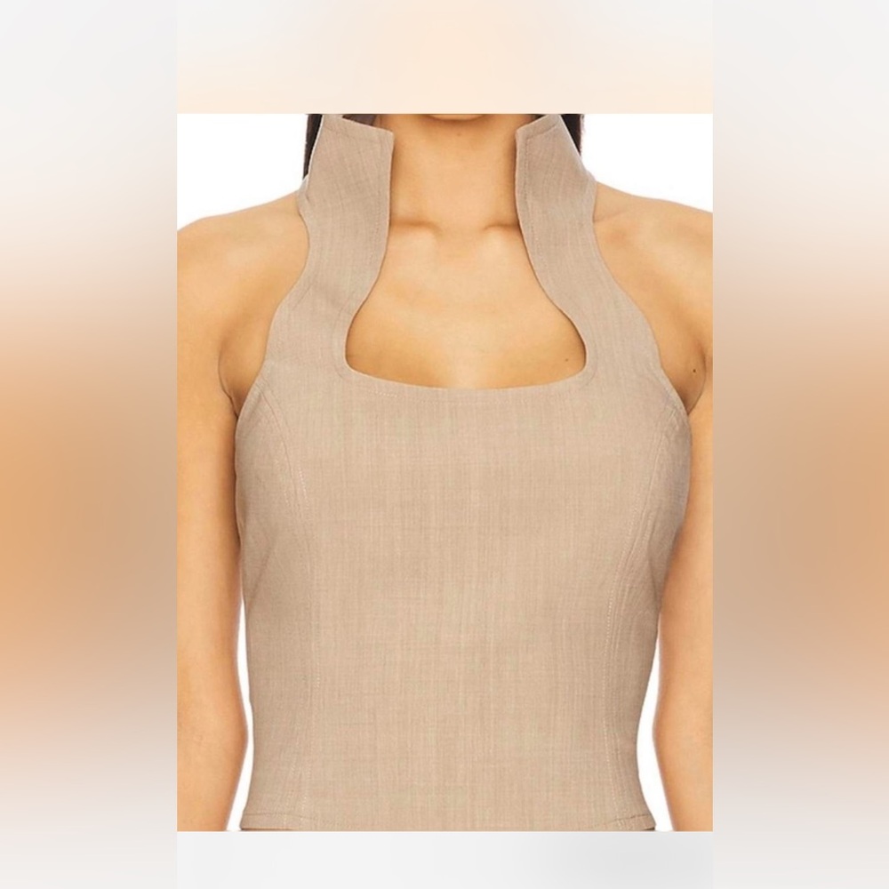 Cult Gaia Beige Top